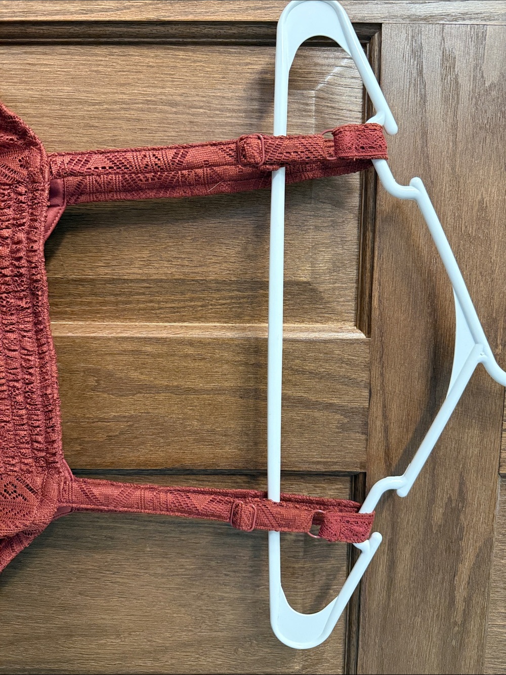 Rust Textured Square-Neck Tank Top - Picture 6 of 7